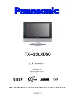 Preview for 1 page of Panasonic Viera TX-23LXD50 Operating Instructions Manual