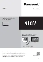 Preview for 1 page of Panasonic Viera TX-24CS500B Operating Instructions Manual