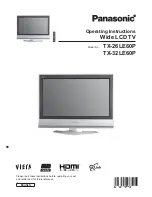 Preview for 1 page of Panasonic Viera TX-26LE60P Operating Instructions Manual