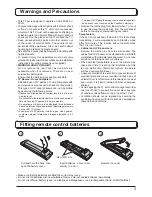 Preview for 3 page of Panasonic Viera TX-26LE60P Operating Instructions Manual