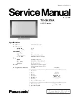 Preview for 1 page of Panasonic Viera TX-26LE8A Service Manual