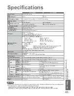 Предварительный просмотр 43 страницы Panasonic Viera TX-26LMD70F Operating Instructions Manual