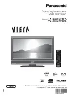 Panasonic Viera TX-26LMD71FA Operating Instructions Manual предпросмотр