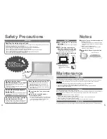 Preview for 3 page of Panasonic Viera TX-26LX600F Operating Instructions Manual