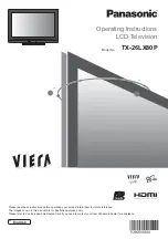 Preview for 1 page of Panasonic Viera TX-26LX80P Operating Instructions Manual