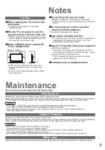 Preview for 5 page of Panasonic Viera TX-26LX80P Operating Instructions Manual