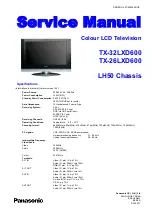 Preview for 1 page of Panasonic Viera TX-26LXD600 Service Manual