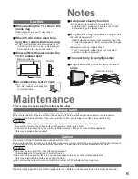 Preview for 5 page of Panasonic Viera TX-26LXD70F Operating Instructions Manual