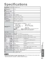 Preview for 43 page of Panasonic Viera TX-32LE8PS Operating Instructions Manual