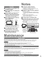 Preview for 5 page of Panasonic Viera TX-32LX800A Operating Instructions Manual