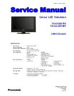 Panasonic Viera TX-32LXD700 Service Manual предпросмотр