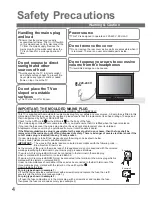 Предварительный просмотр 4 страницы Panasonic Viera TX-32LXD8 Operating Instructions Manual