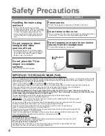 Preview for 4 page of Panasonic Viera TX-32LXD85 Operating Instructions Manual