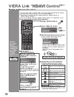 Предварительный просмотр 36 страницы Panasonic Viera TX-32LXD8A Operating Instructions Manual