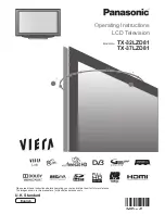 Предварительный просмотр 1 страницы Panasonic Viera TX-32LZD81 Operating Instructions Manual