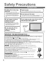 Предварительный просмотр 4 страницы Panasonic Viera TX-32LZD85 Operating Instructions Manual