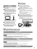 Предварительный просмотр 5 страницы Panasonic Viera TX-37LZ800A Operating Instructions Manual