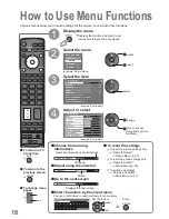 Предварительный просмотр 18 страницы Panasonic Viera TX-37LZ800A Operating Instructions Manual