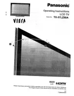 Предварительный просмотр 1 страницы Panasonic Viera TX-37LZ80A Operating Instructions Manual