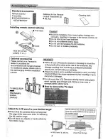 Preview for 4 page of Panasonic Viera TX-37LZ80A Operating Instructions Manual