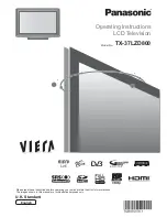 Предварительный просмотр 1 страницы Panasonic Viera TX-37LZD800 Operating Instructions Manual