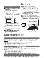 Preview for 5 page of Panasonic Viera TX-37LZD800F Operating Instructions Manual