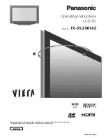 Preview for 1 page of Panasonic VIERA TX-37LZD81AZ Operating Instructions Manual