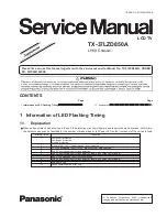 Panasonic Viera TX-37LZD850A Service Manual preview