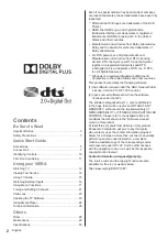 Preview for 2 page of Panasonic Viera TX-39A400B Operating Instructions Manual