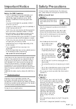 Preview for 3 page of Panasonic VIERA TX-39A400E Operating Instructions Manual