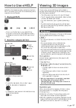 Preview for 17 page of Panasonic VIERA TX-40AS640B Operating Instructions Manual