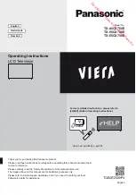 Preview for 1 page of Panasonic VIERA TX-40CX700E Operating Instructions Manual