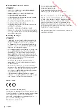 Preview for 6 page of Panasonic VIERA TX-40CX700E Operating Instructions Manual