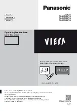 Preview for 1 page of Panasonic VIERA TX-40CXM710 Operating Instructions Manual