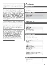 Preview for 3 page of Panasonic Viera TX-L19D35ES Operating Instructions Manual