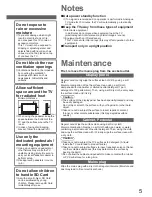 Preview for 5 page of Panasonic VIERA TX-L19X10B Operating Instructions Manual