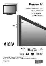 Preview for 1 page of Panasonic Viera TX-L26C10E Operating Instructions Manual