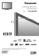 Panasonic VIERA TX-L26X10B Operating Instructions Manual предпросмотр