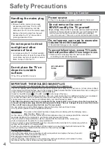 Предварительный просмотр 4 страницы Panasonic VIERA TX-L26X10B Operating Instructions Manual