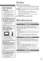 Предварительный просмотр 5 страницы Panasonic VIERA TX-L26X10B Operating Instructions Manual