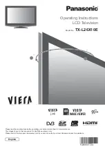 Preview for 1 page of Panasonic Viera TX-L26X10E Operating Instructions Manual