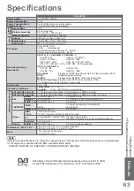 Preview for 63 page of Panasonic Viera TX-L26X10E Operating Instructions Manual