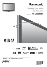 Panasonic Viera TX-L32C10BA Operating Instructions Manual preview