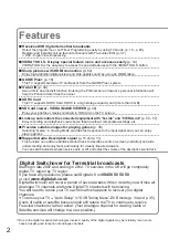 Preview for 2 page of Panasonic Viera TX-L32C10BA Operating Instructions Manual