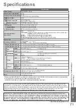 Preview for 71 page of Panasonic Viera TX-L32C20B Operating Instructions Manual