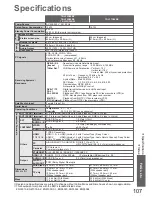 Preview for 107 page of Panasonic Viera TX-L32D28BP Operating Instructions Manual