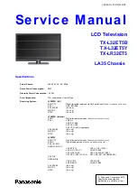 Preview for 1 page of Panasonic Viera TX-L32ET5Y Service Manual