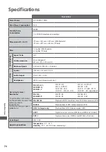 Preview for 74 page of Panasonic Viera TX-L32UX3E Operating Instructions Manual