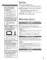 Preview for 5 page of Panasonic VIERA TX-L32V10B Operating Instructions Manual