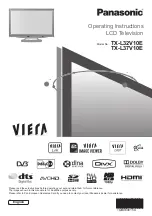 Preview for 1 page of Panasonic Viera TX-L32V10E Operating Instructions Manual